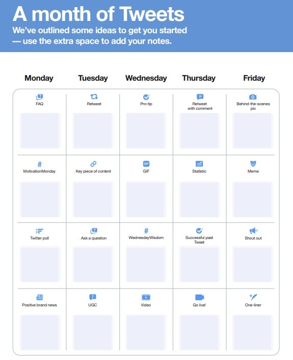 Guide de planification Twitter