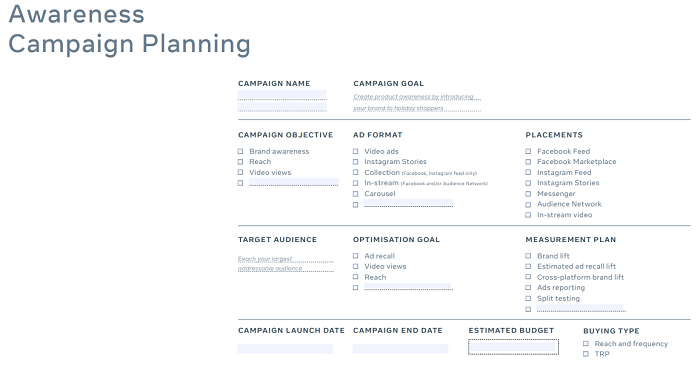 Guide de planification des vacances Facebook 2020