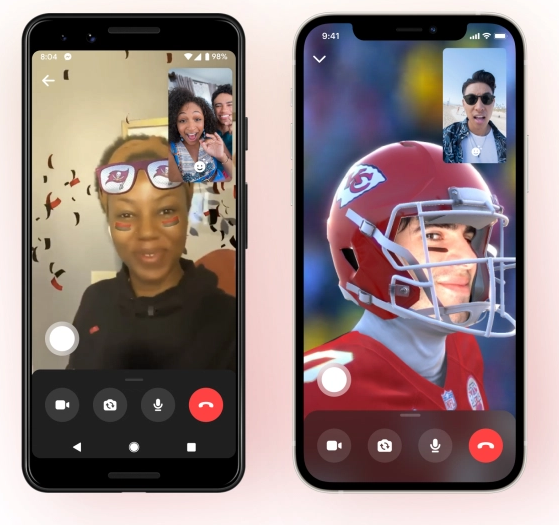 Fonctionnalités de Facebook Messenger Super Bowl