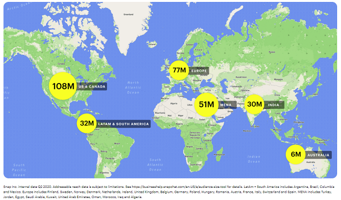 Audience de Snapchat