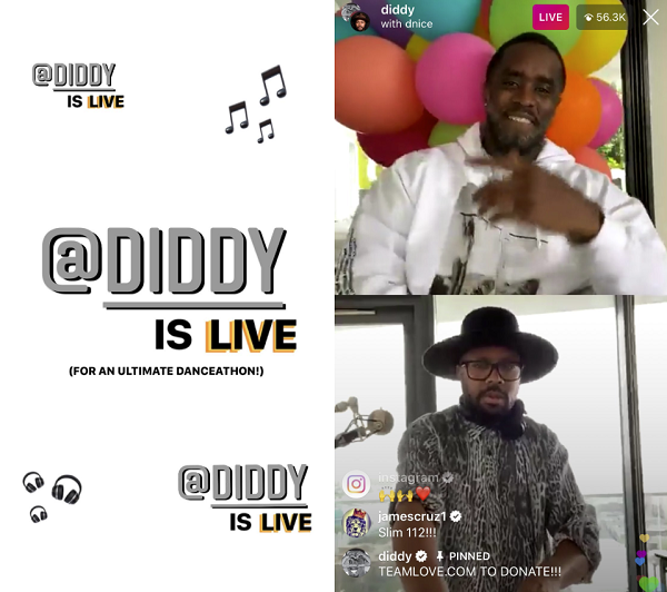 Instagram en direct Diddy