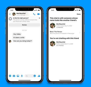 Avertissement de Facebook Messenger