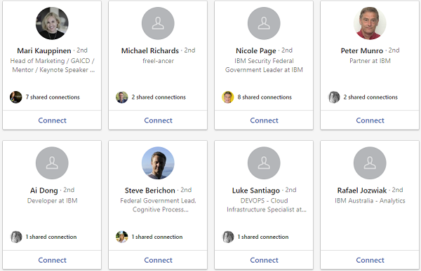 Connexions partagées LinkedIn