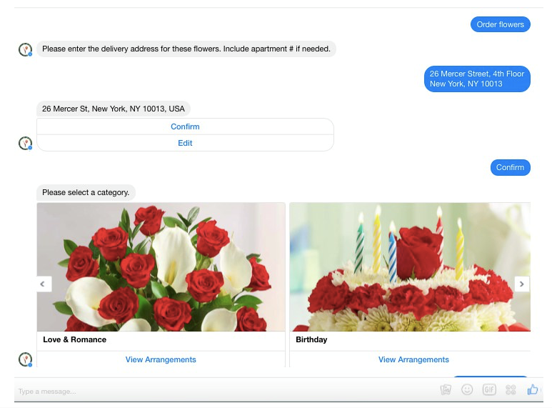 Chatbot 1-800 Fleurs