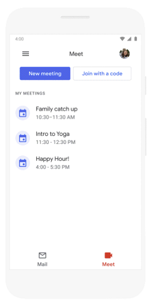 Google Meet dans Gmail