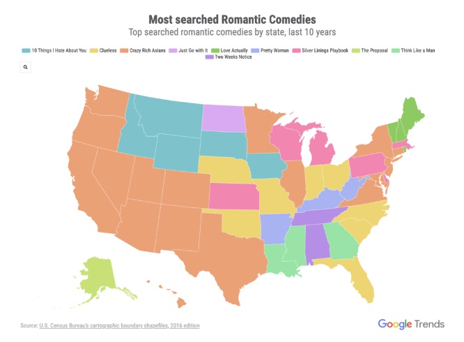 Carte Google de la Saint-Valentin