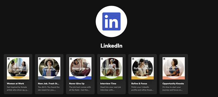 Listes de lecture LinkedIn Spotify