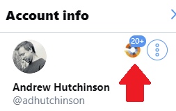 Exemple de changement de compte Twitter