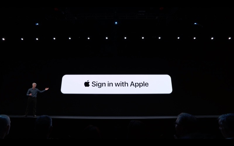 Connectez-vous avec une capture d'écran Apple de la WWDC