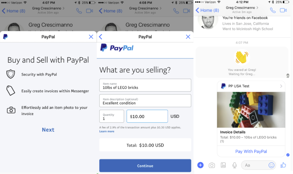 Facebook ajoute de nouvelles options de facturation et de paiement PayPal à Messenger |  Les médias sociaux aujourd'hui