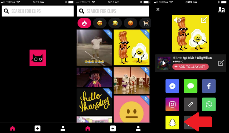 Intégration Snap Tunemoji