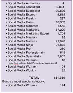 Tableau du gourou des médias sociaux 1-13