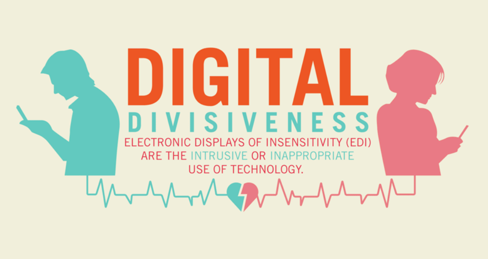 Division numérique : les affichages électroniques d'insensibilité nuisent aux relations - infographie