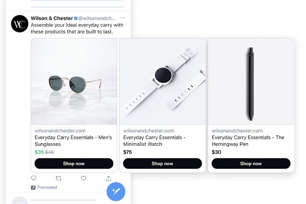 Annonces dynamiques de produits Twitter
