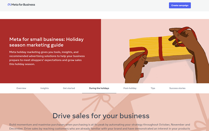 Conseils méta marketing pour les fêtes