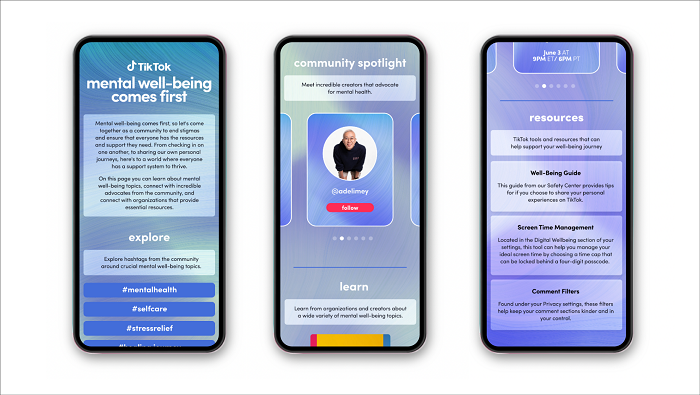 Ressources de santé mentale TikTok