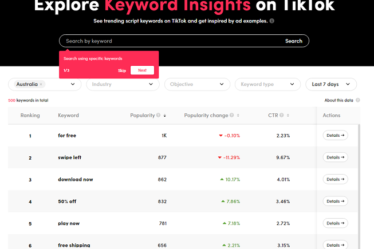 TikTok fournit de nouvelles informations sur les textes publicitaires les plus performants via 'Keyword Insights'