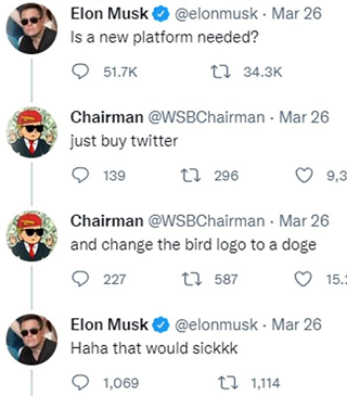 Tweet d'Elon Musk