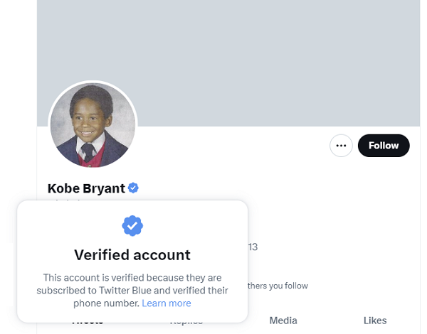 Profil Twitter de Kobe Bryant