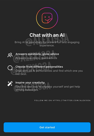 Chatbot IA d'Instagram