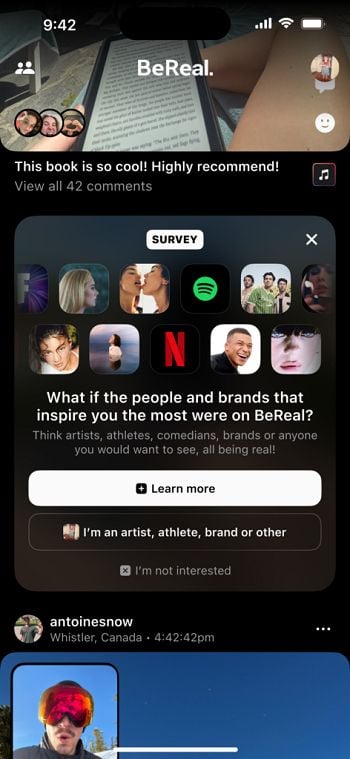 Mise à jour BeReal