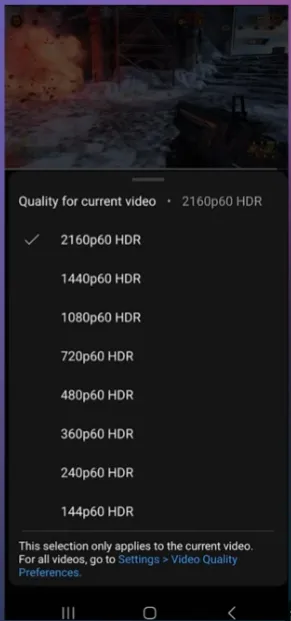 Diffusion HDR sur YouTube