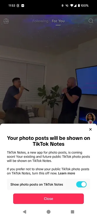 Notes TikTok