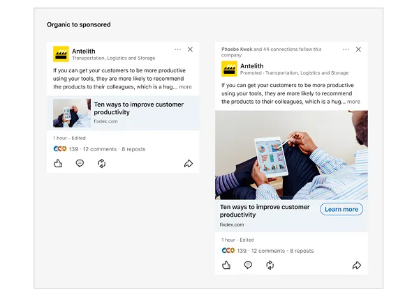 LinkedIn met à jour les aperçus des liens dans les publications organiques avec des images plus petites