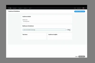 X permettra bientôt aux annonceurs de créer des audiences publicitaires avec l'IA