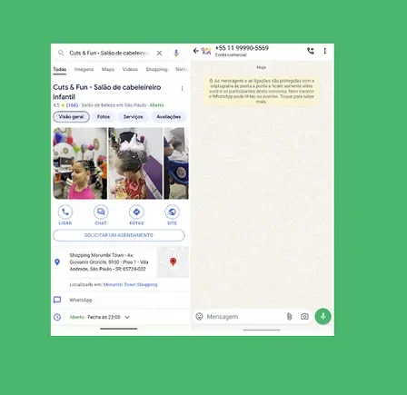 Google ajoute l'intégration de WhatsApp pour les fiches d'entreprises Google au Brésil