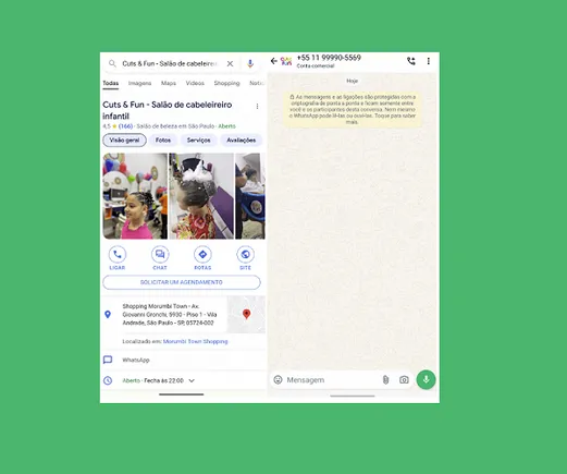 Google ajoute l'intégration de WhatsApp pour les fiches d'entreprises Google au Brésil