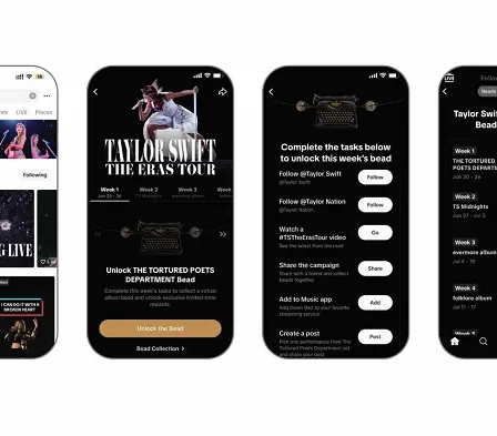 TikTok annonce une nouvelle expérience intégrée à l'application Taylor Swift