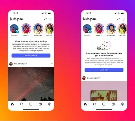 Instagram met en œuvre une vérification étendue de l'âge de l'IA, les nouvelles invites parentales